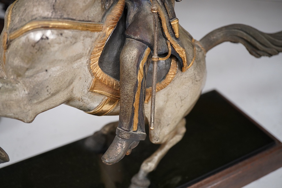 A 20th century model of a warrior on horseback, after Guiseppe Vasari